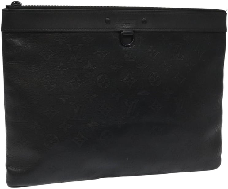 Louis Vuitton Louis Vuitton Discovery Pochette Monogram Shadow Leather GM