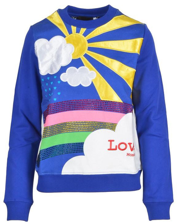 Love Moschino Love Moschino Blue Cotton Sweatshirt