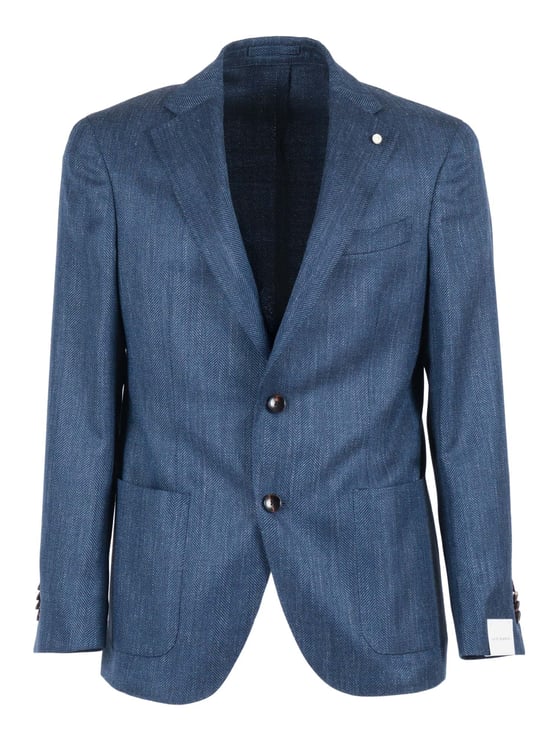 Luigi Bianchi Tailored Drop 7 Herringbone Blazer