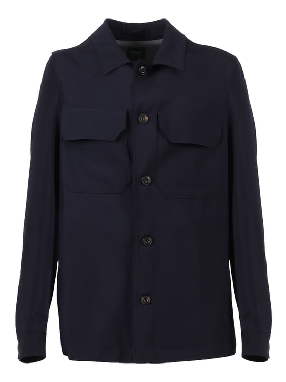 Luigi Bianchi Navy Drop S Wool Jacket