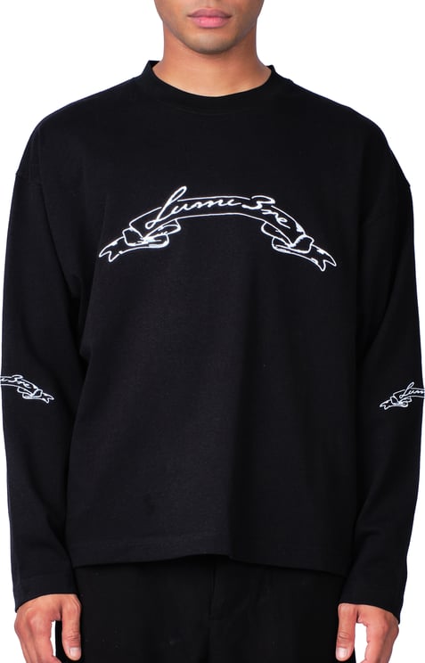 LUMI3RE Warp Logo Longsleeve Black