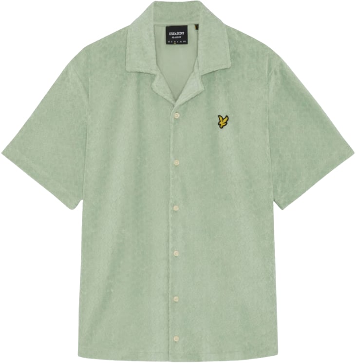 Lyle & Scott Lyle&scott Honeycomb Korte Mouw Overhemden Groen Sw2407v