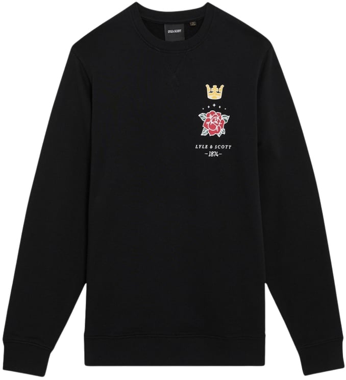 Lyle & Scott Lyle & Scott Rose And Crown Graphic Crew Neck