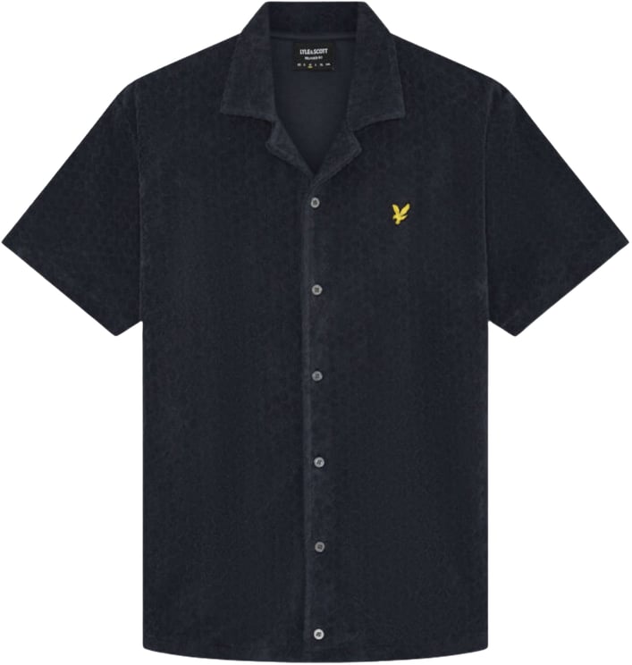 Lyle & Scott Lyle&scott Honeycomb Korte Mouw Overhemden Donkerblauw Sw2407v