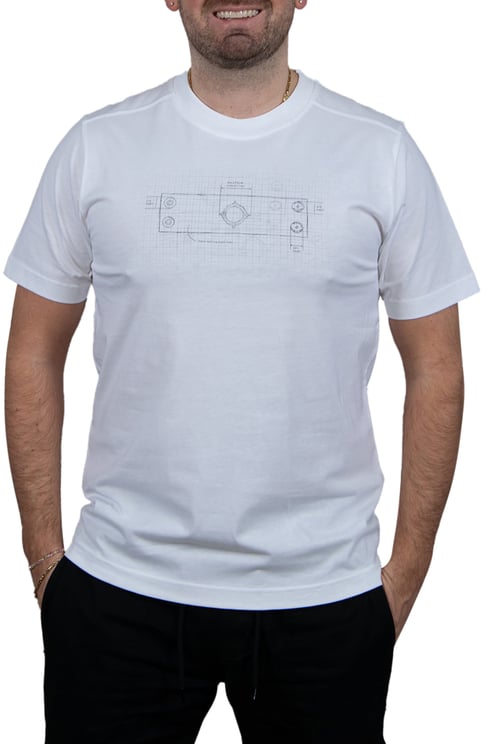 Ma.Strum Ma.Strum Badge Blueprint Tee