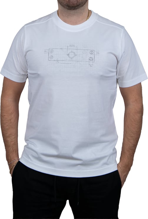 Ma.Strum Ma.Strum Badge Blueprint Tee