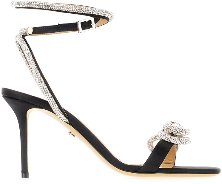 Mach&Mach Mach&mach Black fabric Double Bow sandals