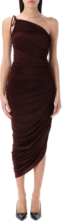 Magda Butrym Midi Draped Dress Bordeaux