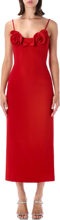Magda Butrym Roses Red Dress Rosso