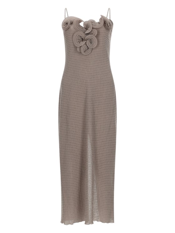 Magda Butrym Textured Knit Fitted Midi Dress