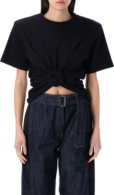 Magda Butrym Roses Ss Tshirt Nero