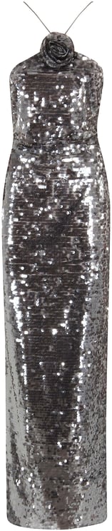 Magda Butrym Grey Sequin Long Dress