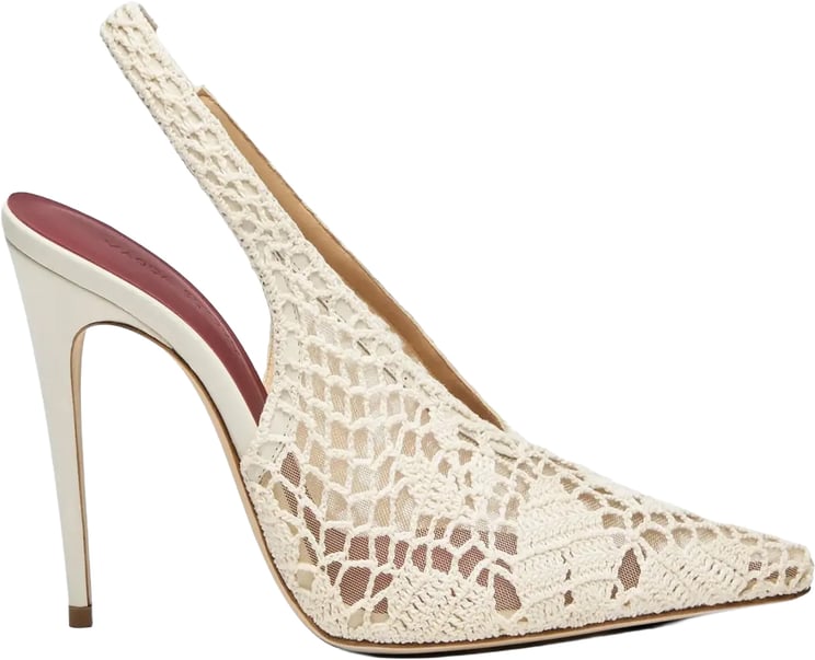 Magda Butrym Slingback Crochet Cream