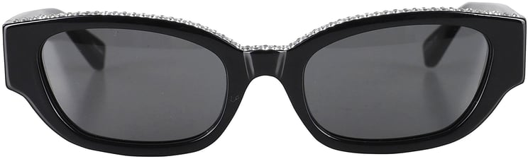 Magda Butrym Black Cat Eye Crystal Glasses