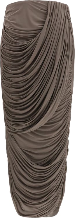 Magda Butrym Magda Butrym Brown Copper Midi Skirt