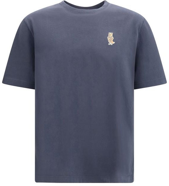 Maison Kitsuné Maison Kitsuné Blue Cotton T-Shirt