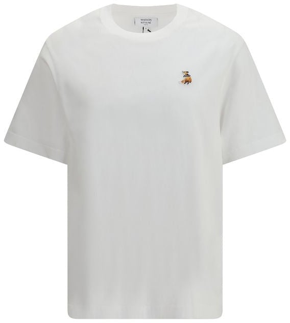 Maison Kitsuné Maison Kitsuné White Cotton T-Shirt