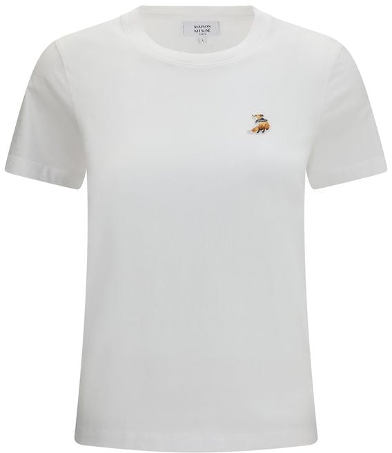 Maison Kitsuné Maison Kitsuné White Cotton T-Shirt