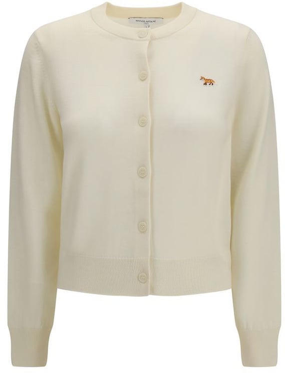 Maison Kitsuné Maison Kitsuné Beige Cotton Cardigan