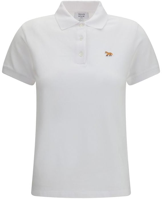 Maison Kitsuné Maison Kitsuné White Cotton Polo Shirt