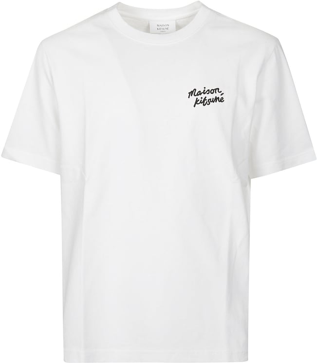 Maison Kitsuné Logo Hanwriting Comfort T-shirt White