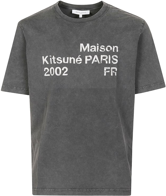 Maison Kitsuné Logo 2002 Faded Comfort T-shirt Black