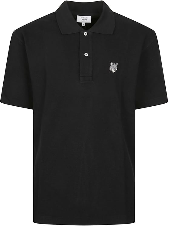 Maison Kitsuné Fox Head Comfort Short Sleeve Polo Black
