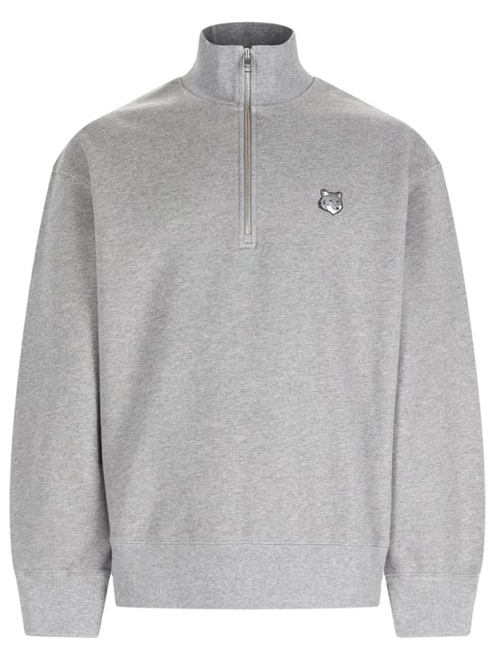 Maison Kitsuné Fox Head Cotton Half-Zip Sweatshirt