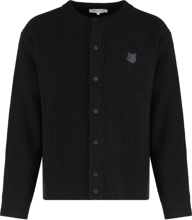 Maison Kitsuné Ribbed wool cardigan