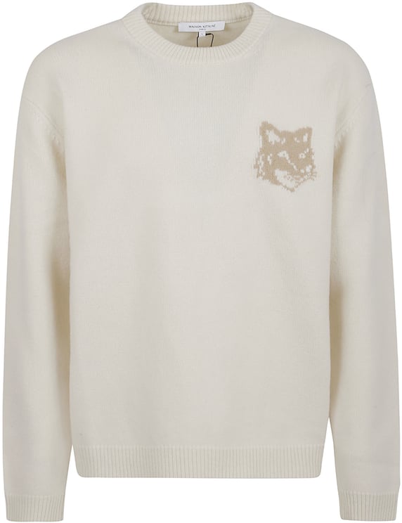 Maison Kitsuné MAISON KITSUNE FOX HEAD INTARSIA MERINO JUMPER