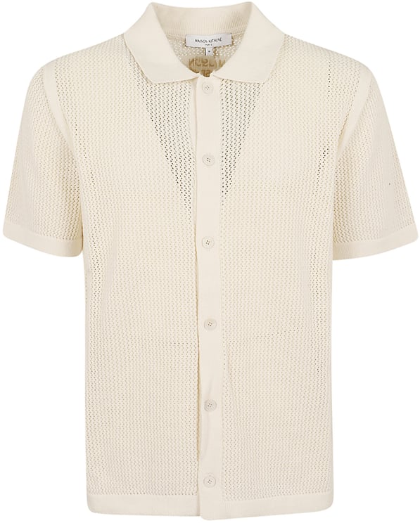 Maison Kitsuné MAISON KITSUNE OPEN KNIT SHORT SLEEVE CARDIGAN