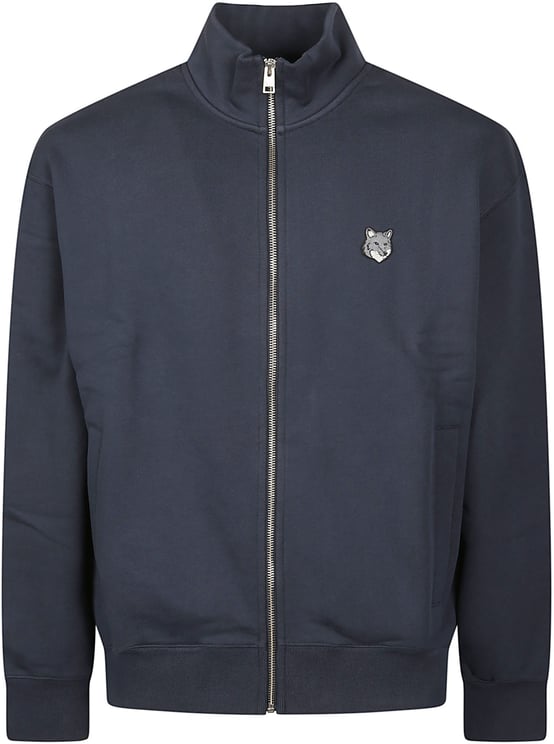 Maison Kitsuné Fox Head Full Zip Comfort Sweatshirt Blue