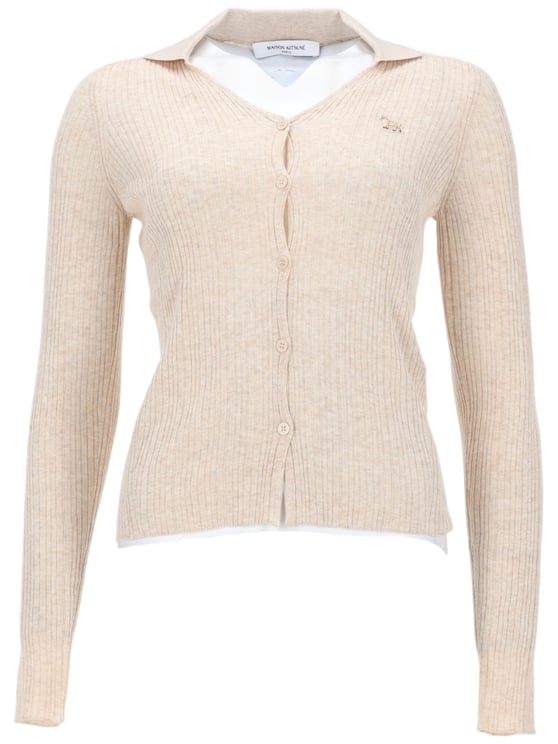 Maison Kitsuné Baby Fit Slim Ribbed Cardigan