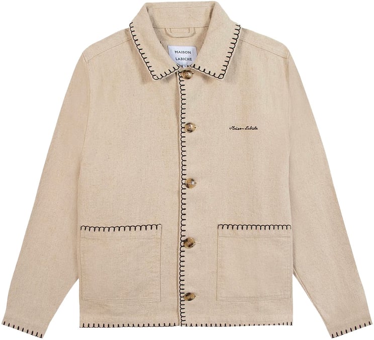 Maison Labiche veste maison labiche sailing boat lemonnier coton lin ln linen grey brushed