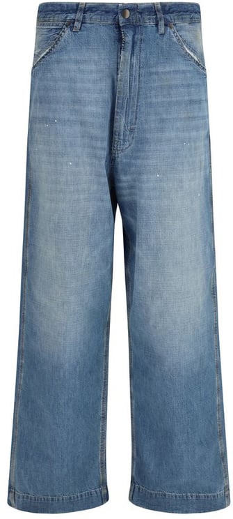 Maison Margiela Maison Margiela Blue Cotton Relaxed Fit Jeans