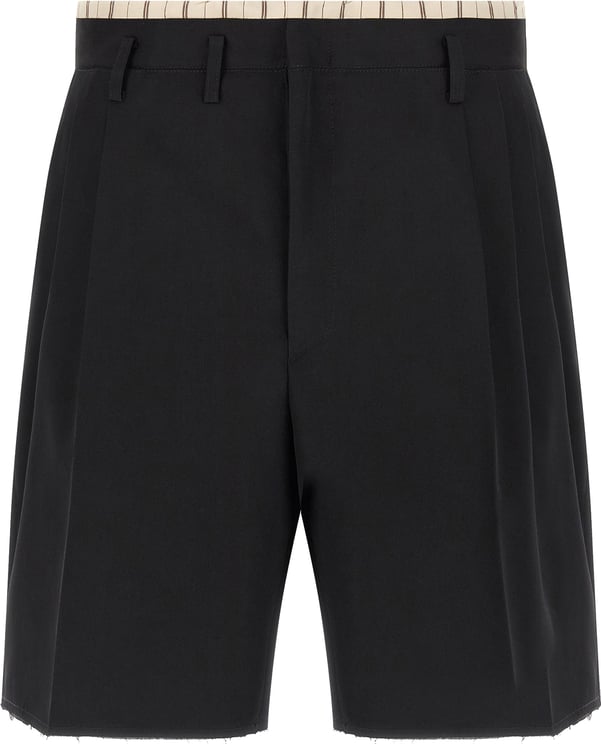 Maison Margiela Maison Margiela Black Wool Bermuda Shorts