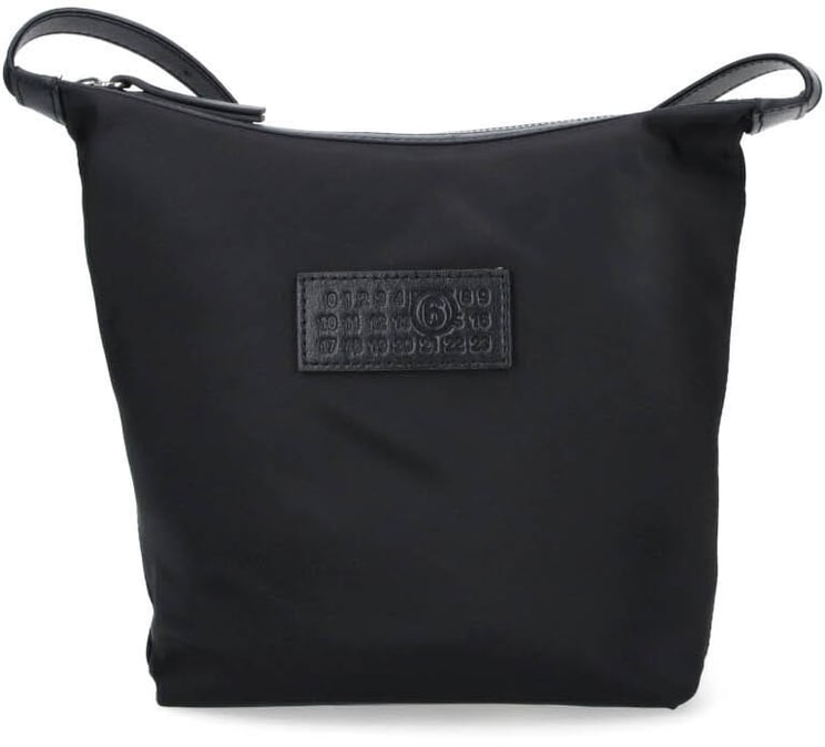 Maison Margiela Black Minimalist Rectangular Zip Crossbody Bag