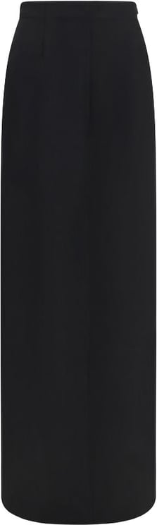 Maison Margiela Black Virgin Wool Maxi Trouser Skirt