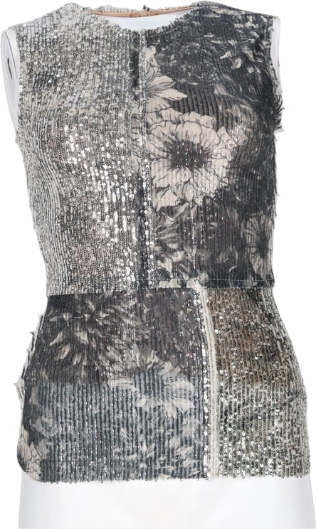 Maison Margiela TOP FLOREALE CON PAILLETTES