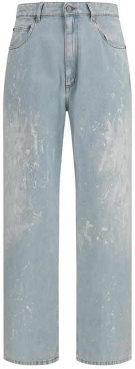 Maison Margiela MM6 Blue Cotton Straight-Leg Jeans