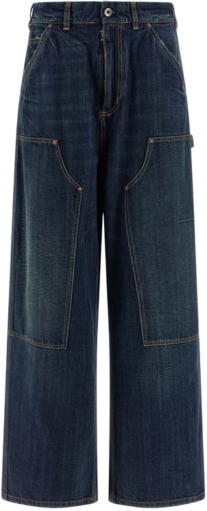 Maison Margiela Maison Margiela Blue Cotton Relaxed Fit Jeans