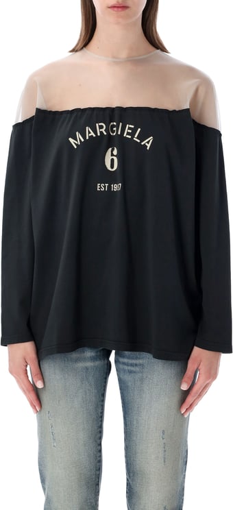 Maison Margiela Off Shoulder Tshirt Nero