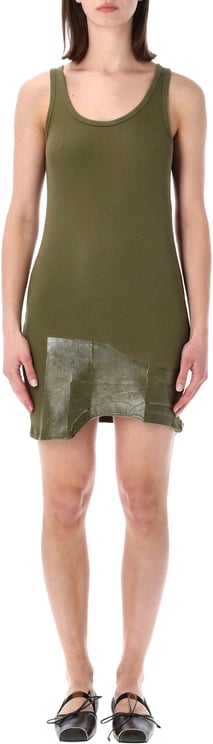 Maison Margiela Tape Mini Tank Dress Verde