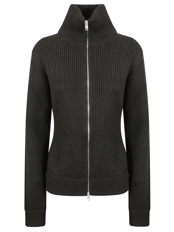 Maison Margiela Ribbed Knit Sweater With High Collar