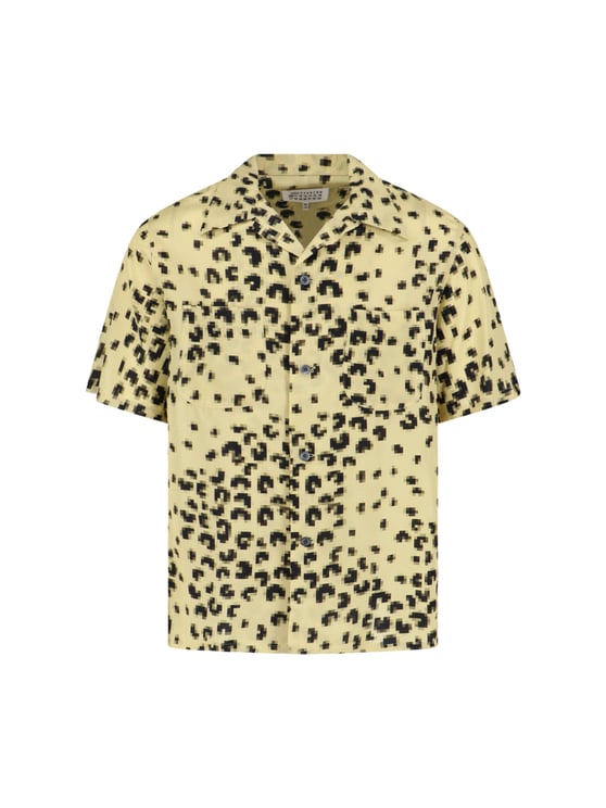 Maison Margiela Yellow Pixel Leopard Shirt