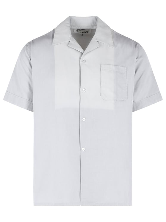 Maison Margiela Cotton Shirt With Grey Bowling Collar