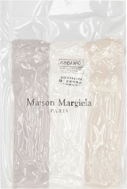 Maison Margiela Set of three cotton t-shirts