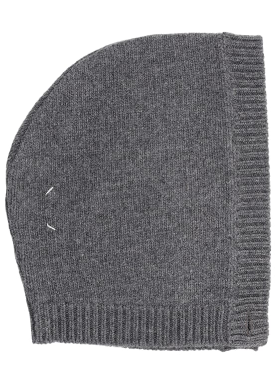 Maison Margiela Neutrals Knitted Ribbed Edges Hood