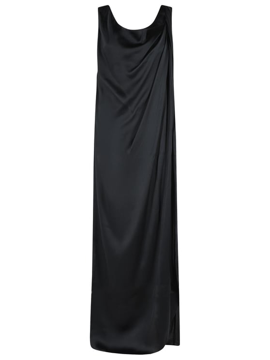 Maison Margiela Black Silk Blend Maxi Dress