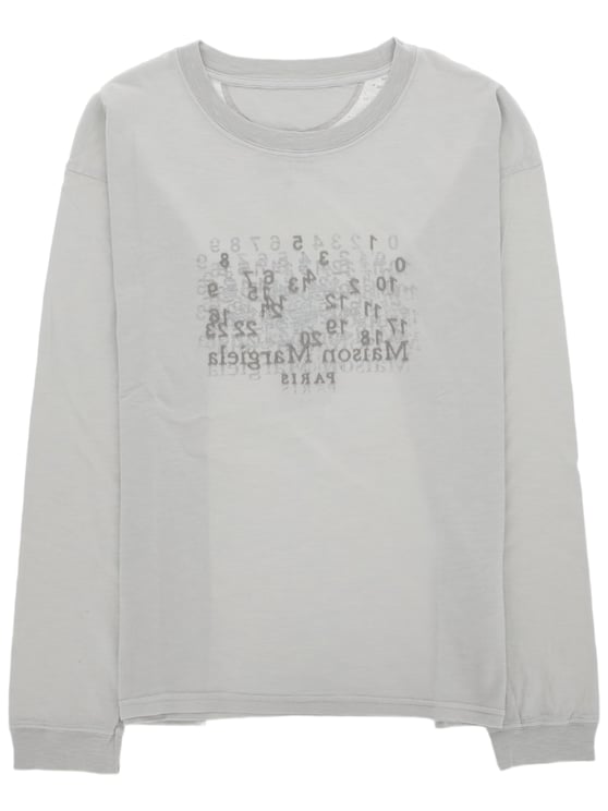 Maison Margiela Long-Sleeve Grey T-Shirt With Minimalist Design